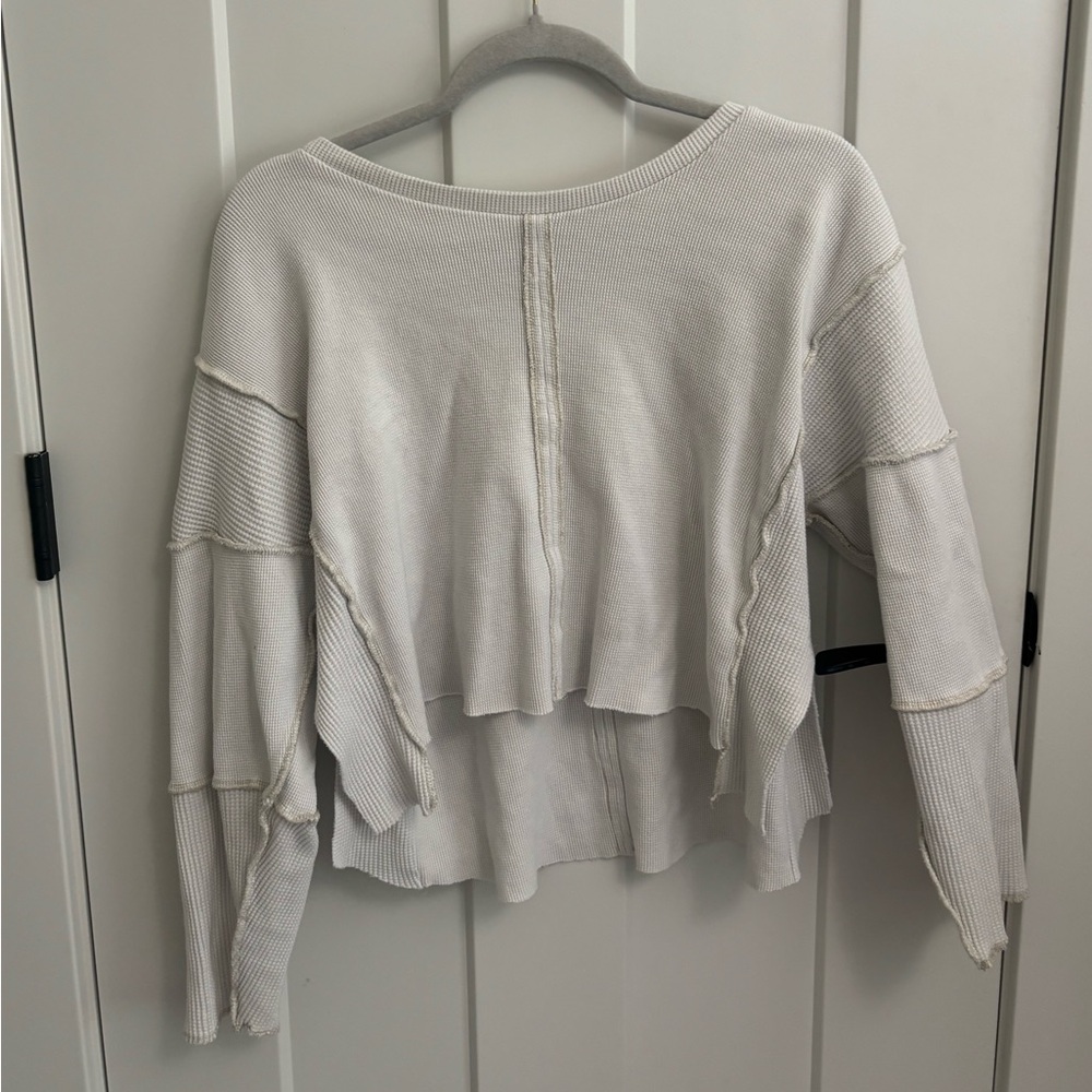 Urban Outfitters Cream Patchwork Sweater Top